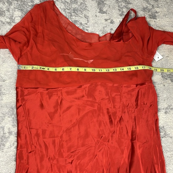 NWT Beare Park Layered Silk Satin And Georgette Maxi Dress Orange Sz AU 14 US 10 - Picture 11 of 13